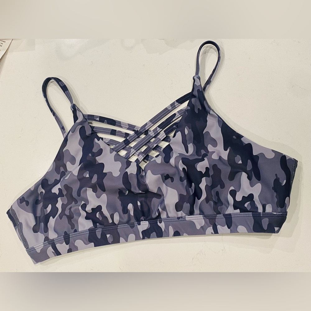 Dance2Fit Army Love Strappy Fit Booty Bra Top XL